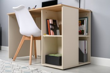 Стол письменный Лайт 12.163. сатин (Моби) в Нягани - nyagan.mebel-e96.ru