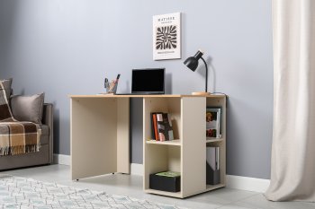 Стол письменный Лайт 12.163. сатин (Моби) в Нягани - nyagan.mebel-e96.ru