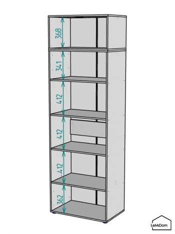 Шкаф с антресолью 800 мм Linnea MHR-2A-2 2450х800х510 (Графит-М 11.1.25) в Нягани - nyagan.mebel-e96.ru