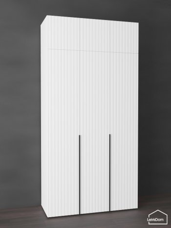 Шкаф с антресолью 1200 мм Linnea MHR-3A-1 2450х1200х510 (Белый-М 11.1.2) в Нягани - nyagan.mebel-e96.ru