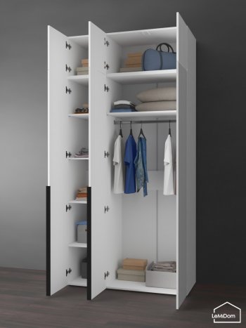 Шкаф с антресолью 1200 мм Linnea MHR-3A-1 2450х1200х510 (Белый-М 11.1.2) в Нягани - nyagan.mebel-e96.ru