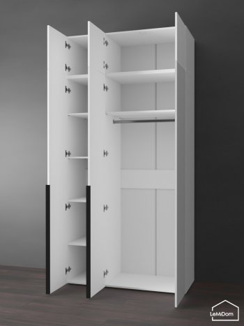 Шкаф с антресолью 1200 мм Linnea MHR-3A-1 2450х1200х510 (Белый-М 11.1.2) в Нягани - nyagan.mebel-e96.ru