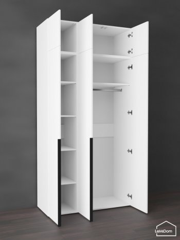 Шкаф с антресолью 1200 мм Linnea MHR-3A-1 2450х1200х510 (Белый-М 11.1.2) в Нягани - nyagan.mebel-e96.ru