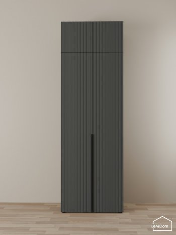 Шкаф с антресолью 800 мм Linnea MHR-2A-1 2450х800х510 (Графит-М 11.1.25) в Нягани - nyagan.mebel-e96.ru