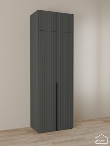 Шкаф с антресолью 800 мм Linnea MHR-2A-1 2450х800х510 (Графит-М 11.1.25) в Нягани - nyagan.mebel-e96.ru