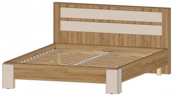 Кровать двуспальная Ленора вотан/Кашемир (Лин) в Нягани - nyagan.mebel-e96.ru
