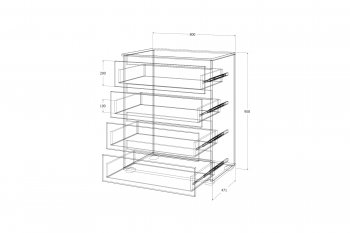 Комод Лиана графит (Зарон) в Нягани - nyagan.mebel-e96.ru