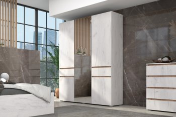 Спальный гарнитур Лиана золотой, модульный (Зарон) в Нягани - nyagan.mebel-e96.ru