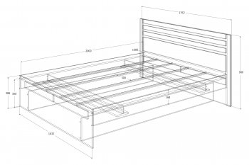 Кровать двуспальная Лиана золотой (Зарон) в Нягани - nyagan.mebel-e96.ru