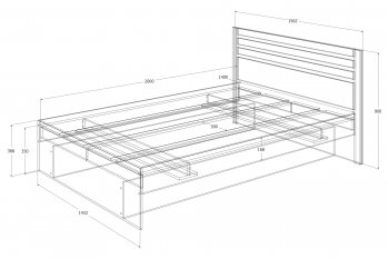 Кровать двуспальная Лиана золотой (Зарон) в Нягани - nyagan.mebel-e96.ru