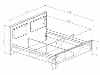 Кровать Либерти 1600/1800 мм с плитой 22 (Росток) в Нягани - nyagan.mebel-e96.ru