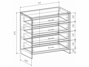 Комод Либерти (Росток) в Нягани - nyagan.mebel-e96.ru