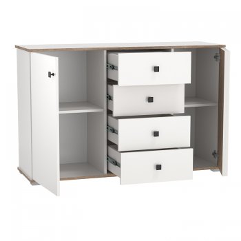 Комод Либерти 51.04 белый (Олмеко) в Нягани - nyagan.mebel-e96.ru