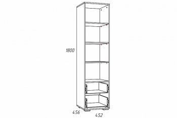 Стеллаж Лилу НМ 041.03 (Silva) в Нягани - nyagan.mebel-e96.ru