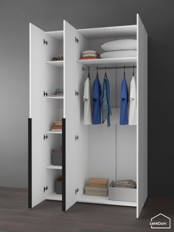 Шкаф Linnea MHR-3-1 2050х1200х510 (Белый-М 11.1.2) в Нягани - nyagan.mebel-e96.ru