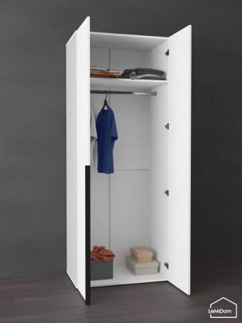 Шкаф Linnea MHR-2 2050х800х510 (Белый-М 11.1.2) в Нягани - nyagan.mebel-e96.ru