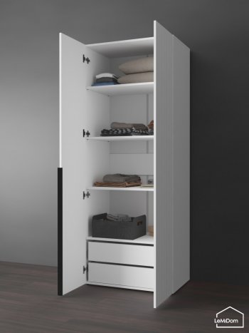 Шкаф Linnea MHR-2-4 2050х800х510 (Белый-М 11.1.2) в Нягани - nyagan.mebel-e96.ru