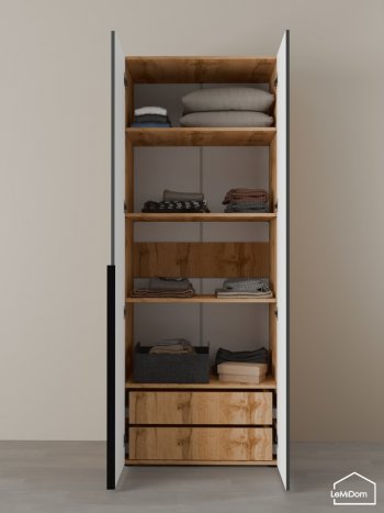 Шкаф Linnea MHR-2-4 2050х800х510 (ДВ-М 11.1.25) (1) в Нягани - nyagan.mebel-e96.ru