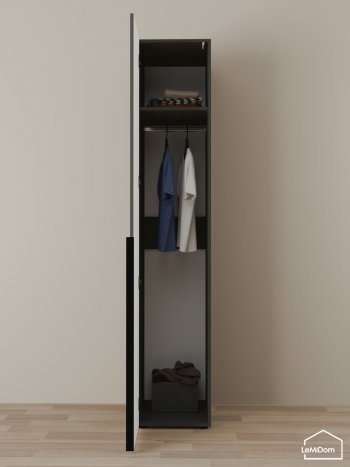 Шкаф Linnea MHR-1 2050х400х510 (Графит-М 11.1.25) в Нягани - nyagan.mebel-e96.ru