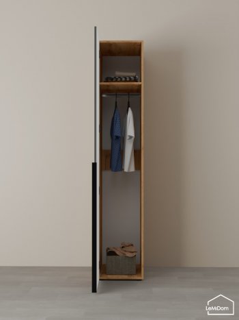 Шкаф Linnea MHR-1 2050х400х510 (ДВ-М 11.1.25) в Нягани - nyagan.mebel-e96.ru