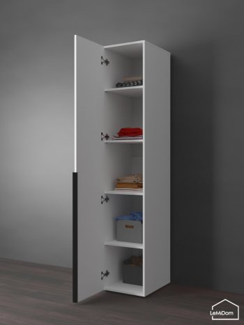 Шкаф Linnea MHR-1-2 2050х400х510 (Белый-М 11.1.1) в Нягани - nyagan.mebel-e96.ru