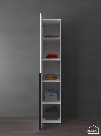 Шкаф Linnea MHR-1-2 2050х400х510 (Белый-М 11.1.2) в Нягани - nyagan.mebel-e96.ru