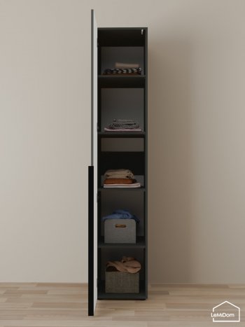 Шкаф Linnea MHR-1-2 2050х400х510 (Графит-М 11.1.25) в Нягани - nyagan.mebel-e96.ru