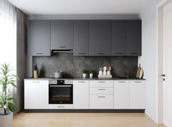 Кухонный гарнитур высокий Лофт 3000 мм (Санвут) в Нягани - nyagan.mebel-e96.ru