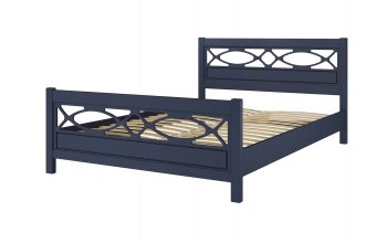 Кровать из массива Лоренса Темный лазурный (БМ) в Нягани - nyagan.mebel-e96.ru