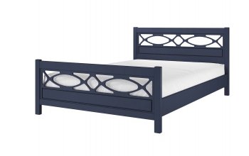 Кровать из массива Лоренса Темный лазурный (БМ) в Нягани - nyagan.mebel-e96.ru