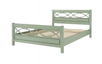 Кровать из массива Лоренса Зеленый самшит (БМ) в Нягани - nyagan.mebel-e96.ru