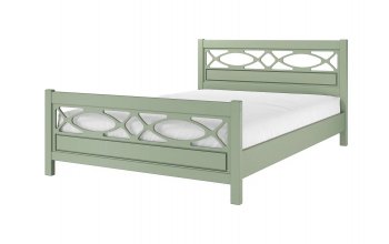 Кровать из массива Лоренса Зеленый самшит (БМ) в Нягани - nyagan.mebel-e96.ru