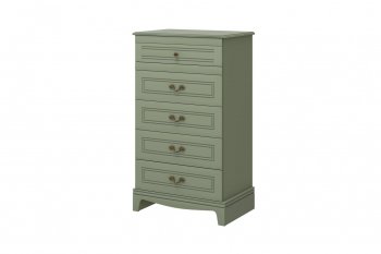 Комод 5 ящиков Лорето зеленый самшит (БМ) в Нягани - nyagan.mebel-e96.ru