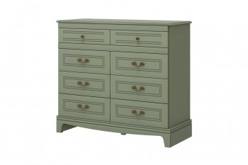 Комод 8 ящиков Лорето, зеленый самшит (БМ) в Нягани - nyagan.mebel-e96.ru