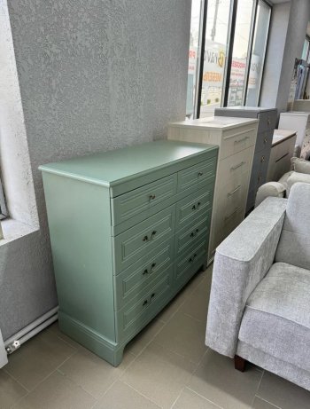 Комод 8 ящиков Лорето, зеленый самшит (БМ) в Нягани - nyagan.mebel-e96.ru