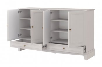 Комод 4 двери 2ящ. Лорето, льняной (БМ) в Нягани - nyagan.mebel-e96.ru