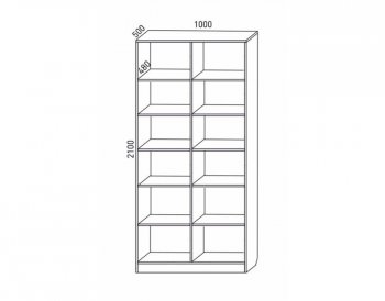 Шкаф распашной 1000 мм М6-2.4 Б+Б 100 (М6) в Нягани - nyagan.mebel-e96.ru