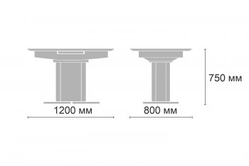 Стол раздвижной МАДРИД В1 1200/1600 Мрамор белый (Вудман) в Нягани - nyagan.mebel-e96.ru