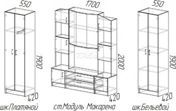 Стенка Макарена (ЭРА) в Нягани - nyagan.mebel-e96.ru