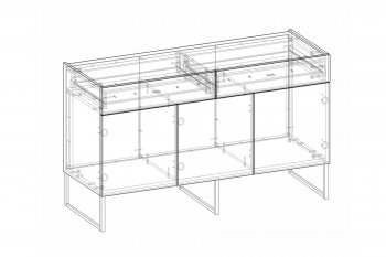 Комодино Марсель белый (Кураж) в Нягани - nyagan.mebel-e96.ru