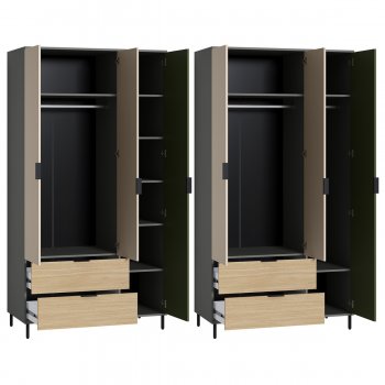 Шкаф 1200 мм Марвэл 16.317.03 зеленый (Моби) в Нягани - nyagan.mebel-e96.ru