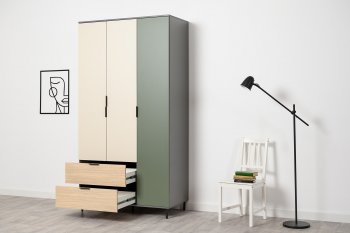 Шкаф 1200 мм Марвэл 16.317.03 зеленый (Моби) в Нягани - nyagan.mebel-e96.ru