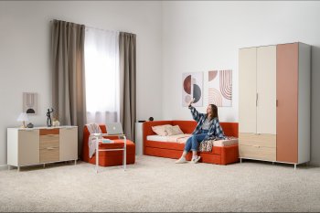 Набор детской мебели Марвэл модульный, бел. (Моби) в Нягани - nyagan.mebel-e96.ru