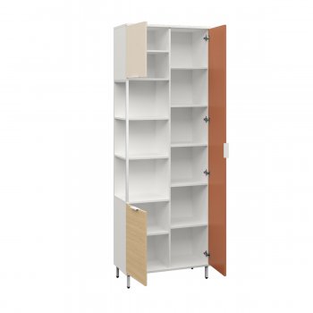 Шкаф комбинированный Марвэл 13.22 бел (Моби) в Нягани - nyagan.mebel-e96.ru