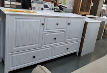 Комод 2 двери, 4 ящика Мэгги (Белый) (БМ) в Нягани - nyagan.mebel-e96.ru