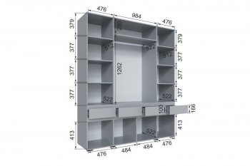Шкаф 2000 мм Мерида серый камень/графит (Микон) в Нягани - nyagan.mebel-e96.ru