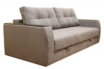 Диван Милан 3, НПБ, ткань Монако 06 (серый) (Хит Диван) в Нягани - nyagan.mebel-e96.ru