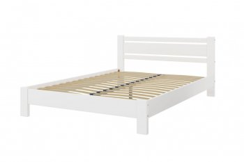 Кровать из массива Милс белый античный (БМ) в Нягани - nyagan.mebel-e96.ru