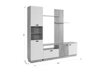 Стенка Моди К1 (Мебельсон) в Нягани - nyagan.mebel-e96.ru