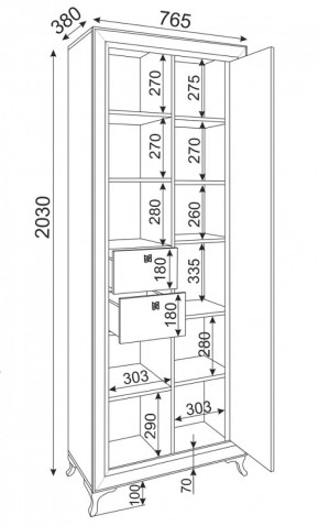 Библиотека Саванна М21 (Риннер) в Нягани - nyagan.mebel-e96.ru